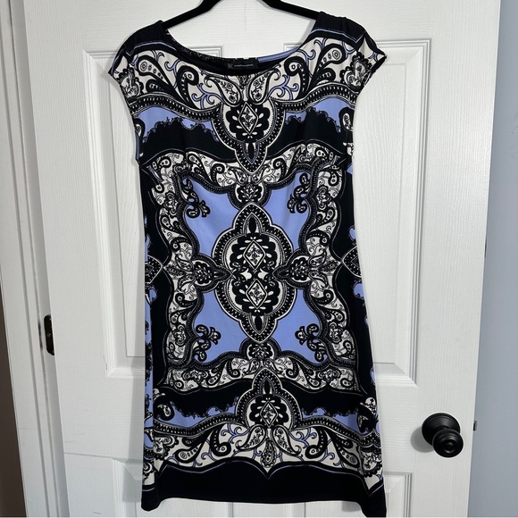 INC International Concepts bold patterned dress, size S, summer, office, party - Picture 1 of 6